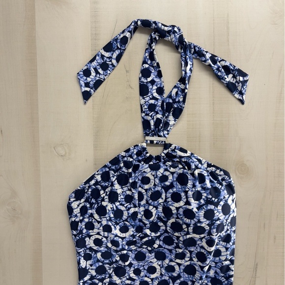 MICHAEL KORS tie dye printed halter one piece sexy slimming swimsuit vacation 8 - Picture 3 of 9